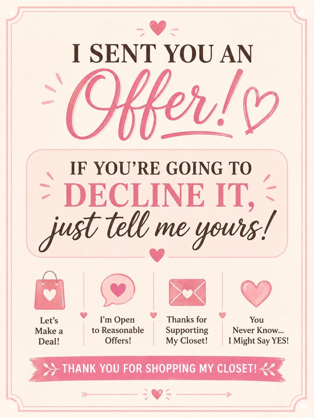 Offer sign